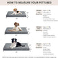 WNPETHOME Orthopedic Dog Bed Medium Size Dog, Waterproof Medium Dogs Bed with Removable Washable Cover, Multi-Needle Quilting Dogs Crate Bed