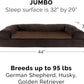 Furhaven Cooling Gel Dog Bed for Large Dogs w/ Removable Bolsters & Washable Cover, For Dogs Up to 95 lbs - Sherpa & Chenille Sofa - Coffee, Jumbo/XL