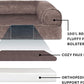 Furhaven Orthopedic Dog Bed for Large Dogs w/ Removable Bolsters & Washable Cover, For Dogs Up to 125 lbs - Faux Fur & Velvet Sofa - Driftwood Brown, Jumbo Plus/XXL