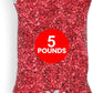 Hygloss Products Craft Rocks, Mini Stones for Art Projects - Bucket O' Gravel, Red, 5 lb