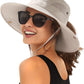 FURTALK Womens Sun Hat with Ponytail Hole Beach Hiking Summer Wide Brim UPF 80+ Outdoor Protection Foldable Bucket Hat