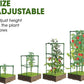 6 Pack Tomato Cages, 41.7" H Square Tomato Plant Stakes Support Cages Trellis for Garden Climbing Vegetables Flowers Fruits,Extra Bold