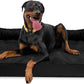 K9 Ballistics Tough Orthopedic XL Extra Large Bolster Dog Bed - Washable, Durable and Water Resistant Dog Bed - Made for Big Dogs, 38"x54", Black