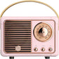 Retro Bluetooth Speaker, Wireless Vintage Small Speaker, Hands-Free Call,400mA Battery,TF Card,Aux Line, Portable Speaker for iOS Android Smartphone Home Office Gift Ideas Pink