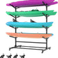 Kayak Storage Rack, Heavy Duty Kayak Stand Canoe Rack with Wheels, Freestanding Kayak Holder Stand for Kayaks, Canoes, Surfboard, Paddleboard Storage
