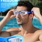 Swim Goggles, Unisex Adult Swimming Goggles Anti Fog Anti UV No Leakage Wide View for Men Women Youth