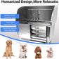 Professional Dog Grooming Tub, 50" Stainless Steel Dog Wash Station with Foldable Ramp, Storage Drawer, Floor Grate & Faucet/Dog Bathtub for Large, Medium & Small Pets - Right Door (50")