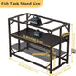 Sturdy Metal Aquarium Stand with Power Outlets, Adjustable Storage Cabinet - 660LBS Capacity, Black - Suitable for 40 Gallon Fish Tank, Turtle Tank, Fish Tank Accessories - Perfect Fish Tank Stand for Organization and Convenience