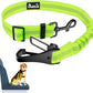 SlowTon Dog Seat Belt, Adjustable Dog Safety Belt Leash, 2 in 1 Latch Bar Attachment Dogs Car Seatbelt with Elastic Nylon Bungee Buffer, Reflective Nylon Belt Tether(VL,35.5in)