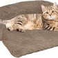 Calming Dog Bed Fluffy Plush Dog Mat for Furniture Protector with Removable Washable Cover for Large Medium Small Dogs and Cats (XS(31“x23.5”x5), Camel)