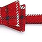 Puppy Collars for Small Dogs - StrawberryEC Adjustable Puppy Id Buckle Collar Leather. Cute Plaid Bandana Dog Collar (Bow-Red Grid)