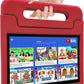 Kids Tablet, 10.1 Inch Tablet for Kids Android 14, 64GB Octa-Core, WiFi, Big Battery, Kids Space, Parental Control 1280 * 800 HD Display Children Tablets Red
