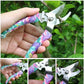 Garden Tools Set, 11 Pieces Gardening Gifts with Purple Floral Print, Ergonomic Handle, Trowel, Rake, Shovels, Pruner, Shears, Sprayer, Gloves, Garden Hand Tools with Carrying Case