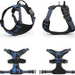 rabbitgoo Dog Harness No-Pull, Comfortable Padded Plaid Harness with Handle Easy Control, Adjustable Reflective Pet Vest with 2 Leash Clips for Small Dog, Blue Plaid, S