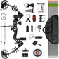 Youth Compound Bow Set 15-45 Lbs for Teens and Beginner, Package with Archery Hunting Equipment, Max Speed 260fps, Adjustable, Right Hand