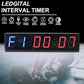 Large Interval Gym Clock for Workouts Size 20x4.7in. Operated by Remote Control