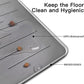 39.4"x29.5" Large Pet Food Mat, Silicone Dog Mats for Food and Water, Nonslip Pet Feeding Mats for Floors,Dog Cat Bowl Mat with Raised Edges, Dark Gray