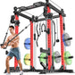 Power Rack Power Cages Multi-Function Squat Rack with Cable Crossover System Selectable More Training Attachment Weight Cage for Garage Home Gym