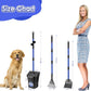 SlowTon Dog Pooper Scooper - 37.4" Long Handle Adjustable Metal Swivel Bin & Rake & Spade Kit with 20 Waste Bags, Portable Pooper Scooper for Gravel Lawn Grass, Suit for Small Medium Large Dog