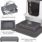 RIZZARI Stainless Steel Cat Litter Box, Odorless Enclosed Litter Box with Top Holes, Large Litter Pan for Small to Large Sized Cats (Dark Gray, 23.8" L*15.9" W*16.1" H)