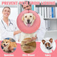 BINGPET Inflatable Dog Cone Collar Alternative After Surgery,Soft Recovery Cone for Dogs to Stop Licking,Protective Neck Donut E Collar Adjustable for Small Medium Large Dogs & Cats(Pink,XL)