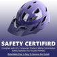 Kids Bike Helmet,Bavilk Kids Boys Girls Bike Helmets with LED Light Detachable Visor Children Youth Teen Multi-Sport for Skating Cycling Scooter Skateboard Adjustable & Lightweight 19.7"-22.4"