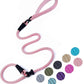 Slip Lead Dog Leash，Strong Nylon Rope Leash and Padded Handle,No Pull Outdoor Walking Training Lead for Small Medium Large Dogs (Pink, 1/2"×4ft)