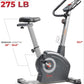 Sunny Health & Fitness Smart Stationary Exercise Upright Bike w/Pulse Sensor & 4-Way Adjustable Seat, Cycling Machine for Home Cardio Training, Free SunnyFit App Connection, Optional Resistance Band