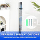 Yousoontic Hockey Stick Holder Wall Mount, 1-6 Stick Capacity, Ice and Field Hockey Organizer (Decor & Storage 2-in-1) for Home Garage Room Office Sports Decoration