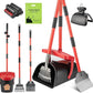 Pooper Scooper with Swivel Bin-Heavy-Duty Metal Rake & Spade, Portable Poop Scooper,Includes 100 Waste Bags, Easy to Clean, Perfect for Grass Dirt or Gravel,Ideal for Small Medium Large Dogs