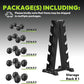 Hex Dumbbell Sets with Rack, 60-550 lb Rubber Encased Exercise & Fitness Dumbbells Set with Rack Option, Hand Weight for Strength Training, Weight Dumbbells