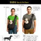 Small Dog Carrier Sling Bag – Hands-Free up to 10 lbs -10.5″ Deep Pouch, Dual Snap-Clip Closure + Drawcord, 4″ Padded Strap, Safety Tether, Zipper Pockets, Machine-Washable