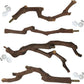 kathson Natural Parrot Perch Bird Stand Pole Wild Grape Stick Paw Grinding Fork Parakeet Climbing Standing Branches Toy Chewable Cage Accessories for Small Budgies Cockatiels Lovebirds 4PCS