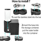 Automatic Cat Food Feeder and Water Dispenser,2 in 1 Gravity Cat Feeder and Water Dispenser with Stainless Steel Bowl,2 Pack Large Capacity Self Feeding for Small Medium Pets Puppy Kitten
