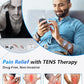 TENS Unit Muscle Stimulator for Pain Relief Therapy–Dual Channel 24 Modes TENS Machine&EMS Muscle Stimulator,Upgraded Large Screen Portable Muscle Stimulator for Back,Shoulder,& Neck Pain with 10 Pads