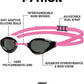 ARENA Unisex Python Racing Swim Goggles for Men and Women Anti-Fog No Leak Max Comfort Dual Strap, Mirror/Non-Mirror Lens