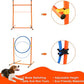 Dog Agility Training Equipment, Obstacle Agility Training Starter Kit for Doggie, Including Tunnel, 27 Weave Poles, Adjustable Hurdle, Jump Ring, Pause Box and Carrying Bag(Blue,L)