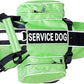Serijoars Dog Vest Harnesses with Saddlebag Backpack for Camping & Travel - Reflective Hound Hiking Backpack Saddle Bag - Lightweight Vest Harness for Medium & Large Dogs (Green, M)