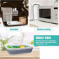 Cat Litter Box for Travel, 18"×14" Grey Small Litter Box for Open Foldable Waterproof Litter Pan,Kitty Litter Box Easy to Clean and Assemble, Portable Litter Box with Scoop