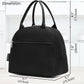 FlowFly Insulated Lunch Cooler Bag - Tote Bag Organizer for Women/Men, Black