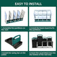 Chicken Nesting Box, 10 Hole 2 Layer Hen Nest Boxes, Roll Away Eggs Laying Boxes,Cleanable Pull Out Hen Roosting Boxes
