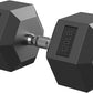 Hex Dumbbell 40-125 lb, Rubber Encased Exercise & Fitness Dumbbells, Hand Weight for Strength Training