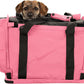 SturdiBag Pro 2.0 Pet Travel Carrier with Flexible Height for Cats and Dogs | Soft Sided Pet Carrier Bag with Safety Clips and Seatbelt Straps for Airplane or Car Travel | Medium, Soft Pink