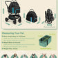 Dog Stroller, Cat Strollers, 5-in-1 Pet Stroller with Detachable Waterproof Carrier for Small/Medium Dogs Cats up to 55lbs, All-in-One Fold Without Detaching Carrier for Dogs Cats 10 lbs to 55 lbs