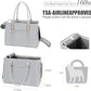 Fashion Pet Carrier Dog Purse Cat Bag Soft-Sided Carriers Travel Airline Approved, Stylish Leather Tote Handbag for Small Animal Puppy Kitten (Grey)