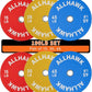 Colored Olympic Weight Plates, 2-inch Rubber Bumper Plate Set for Home Gym Barbell Weight Lifting and Strength Training