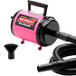 METROVAC AFTD-3: Air Force Commander 2-Speed Dryer - Pink | 4.0 HP | Professional Pet Grooming Blower | Made in USA
