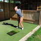 SAPLIZE Foldable Heavy-Duty Golf Hitting Mat, Practice Mat with 10mm EVA Rubber Backing, Larger Size for Indoor/Outdoor Swing and Chipping Practice, Anti-Deformation