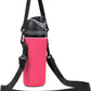 Neoprene Water Bottle Carrier Bag with Adjustable Shoulder Strap for Owala 24 OZ Tumbler, Insulated Water Bottle Cover for Owala FreeSip Insulated Water Bottle (Bright Pink, 24 OZ)