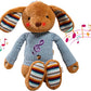 Lumio Musical Stuffed Animal Plush Toy with Lights & Sounds - Cute Interactive Toy for Newborns, and 3 6 12 to 48 Months (Puppy)